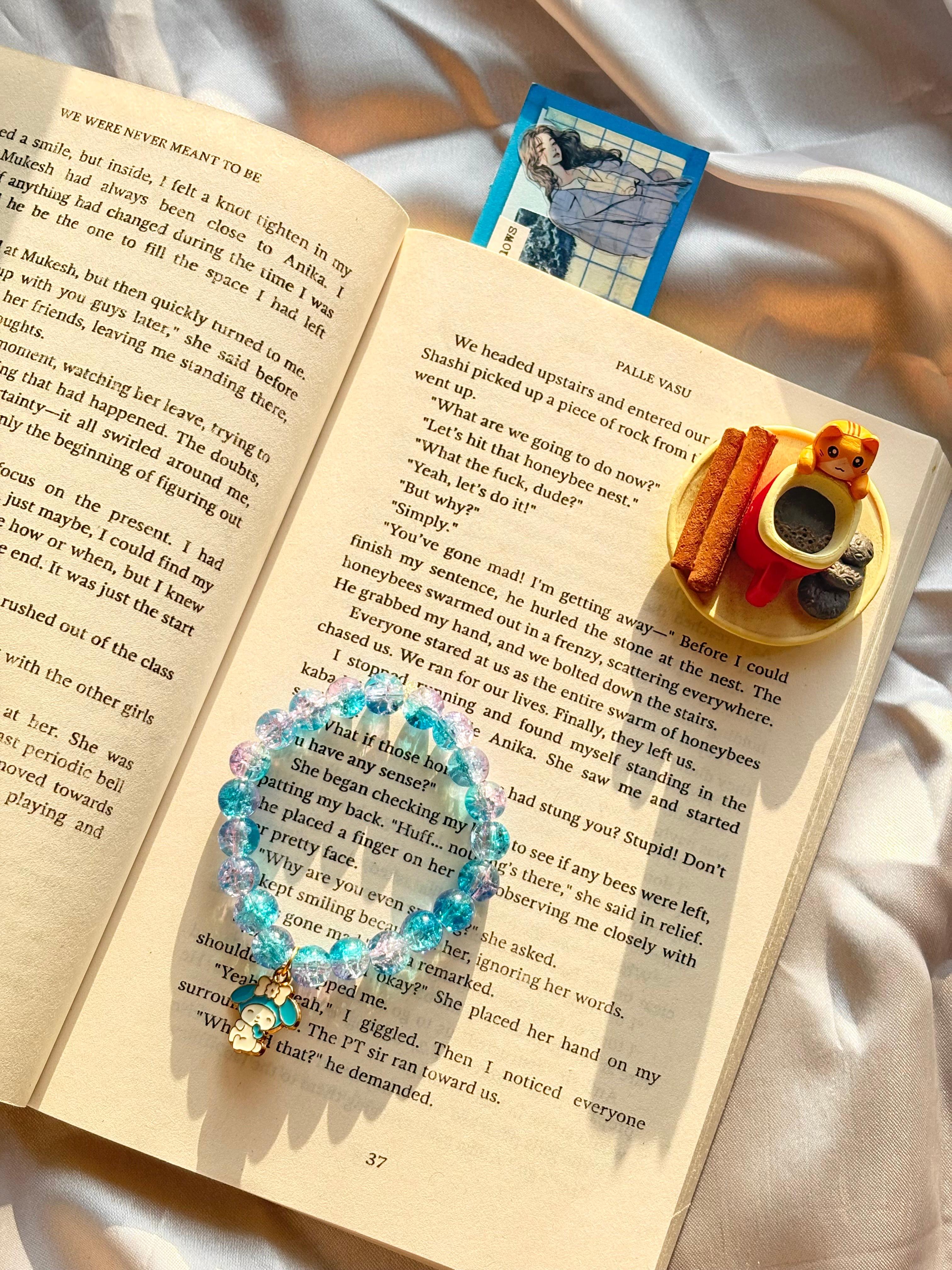 purle blue crystal bracelet - Image 1