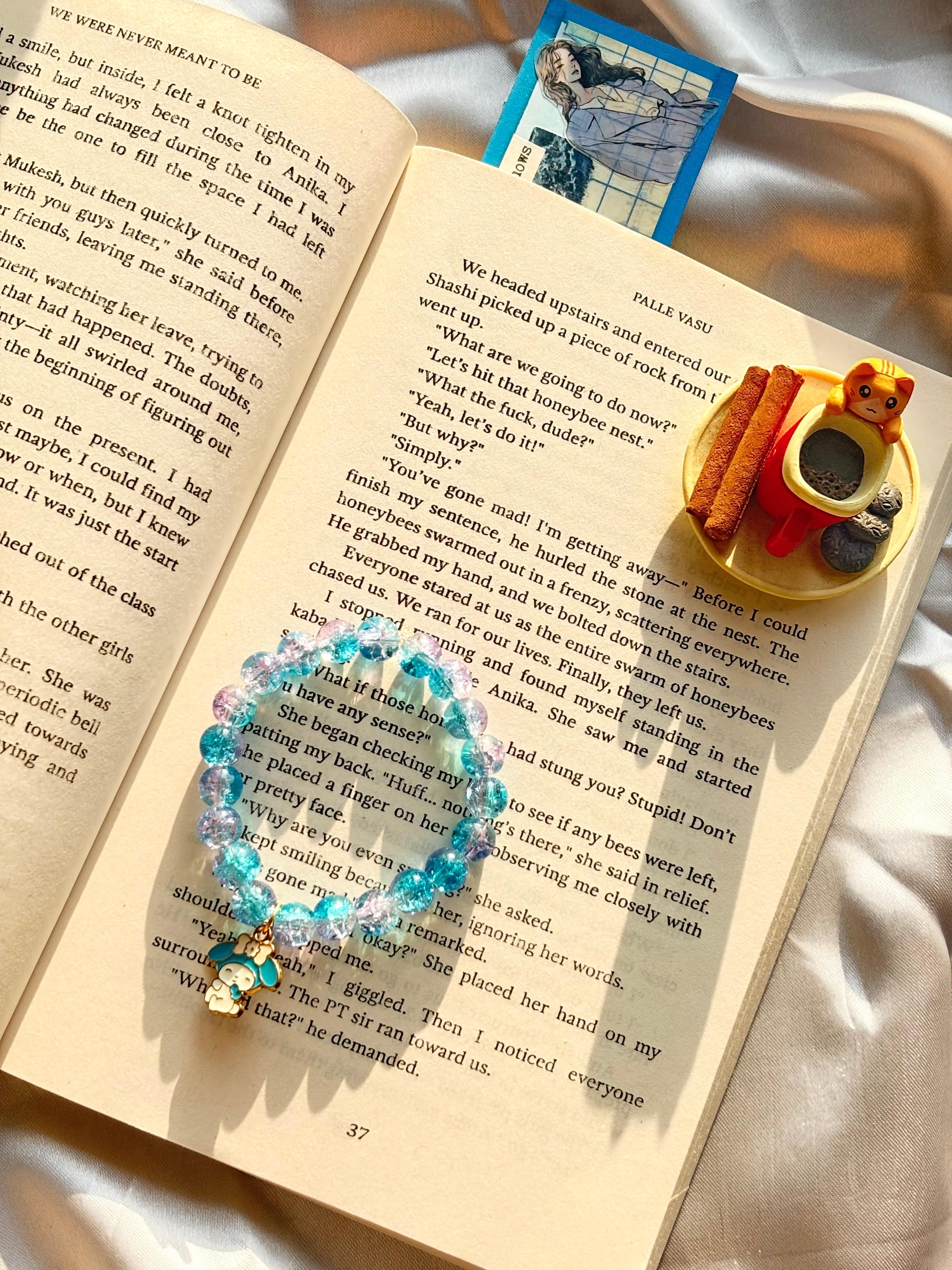 purle blue crystal bracelet - Thumbnail 2