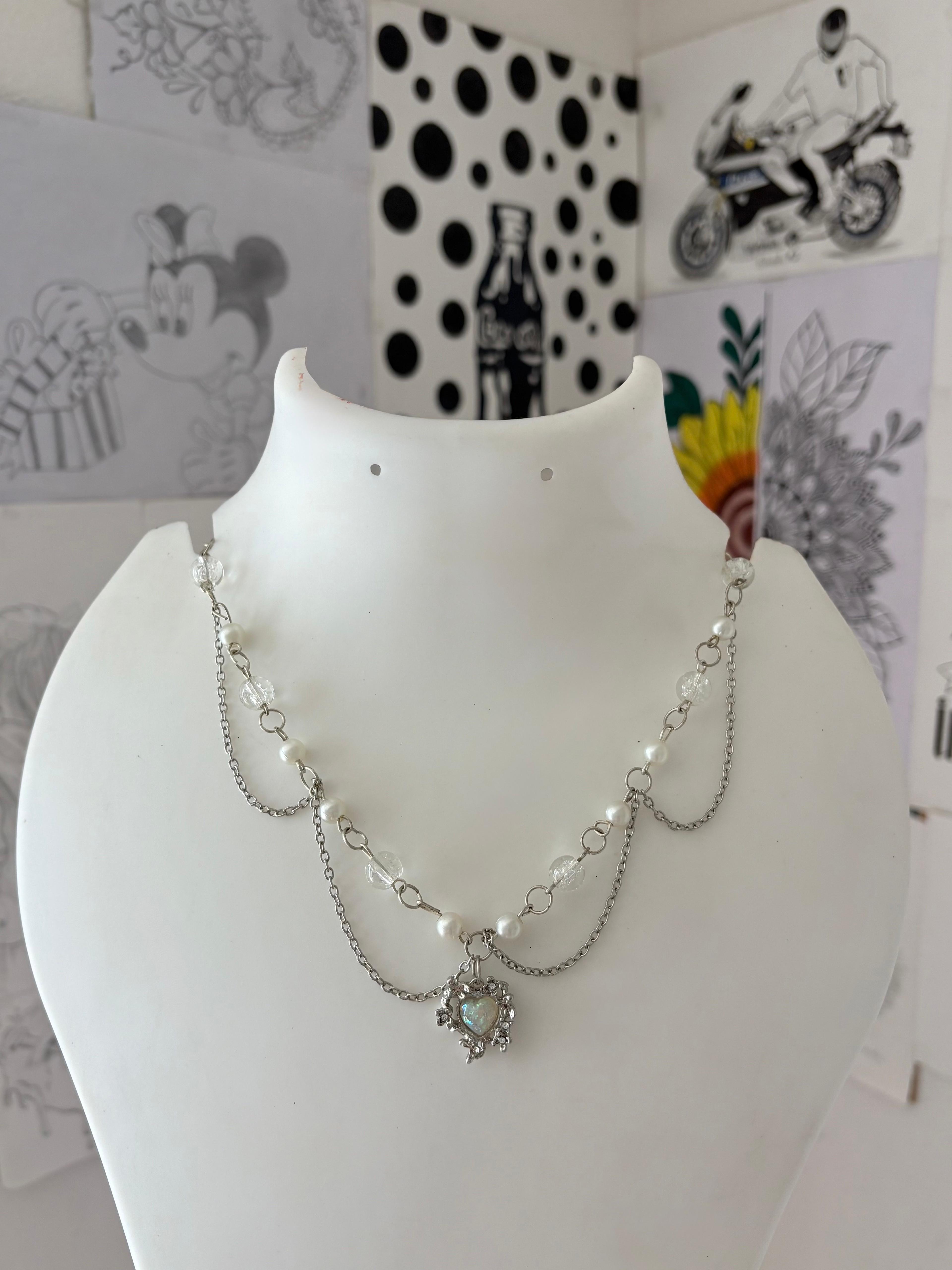 crystal bead necklace - Image 1